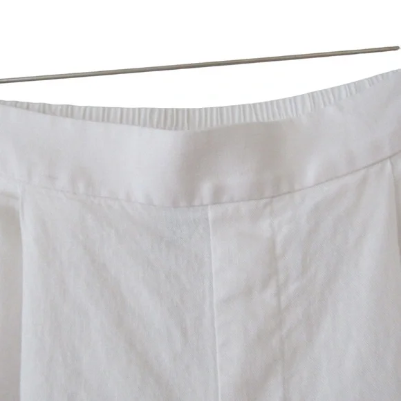 Banana Republic Factory Elegant White Wide-Leg Crop Pants - Picture 3 of 13